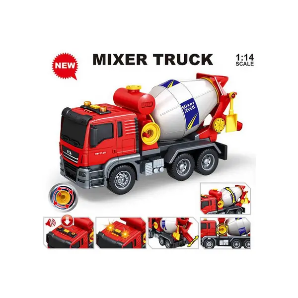 Camion de construcții betonieră de jucărie scară 1:14