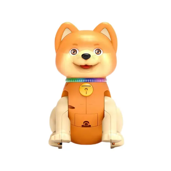 Cățeluș Interactiv cu Funcție de Dans și Melodii, Efecte Luminoase LED, Mișcare Autonomă, Înălțime 20 cm