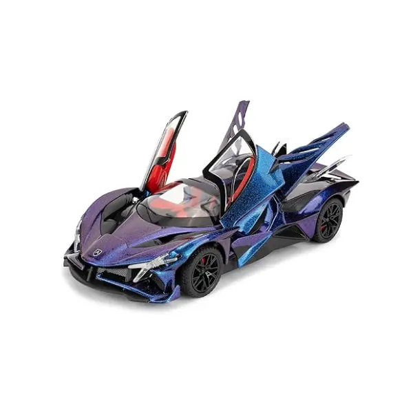 Mașină metalică de jucărie cu lumini și sunete