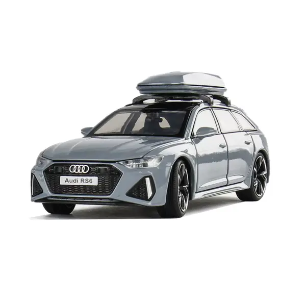 Machetă auto 1:24 Audi RS6 Street Car, din aliaj, cu 6 uși mobile, lumini și sunete