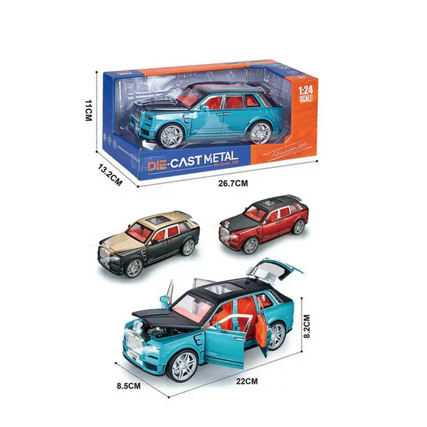 Mașină metalică Cullinan 1:24 vedere laterală detaliată