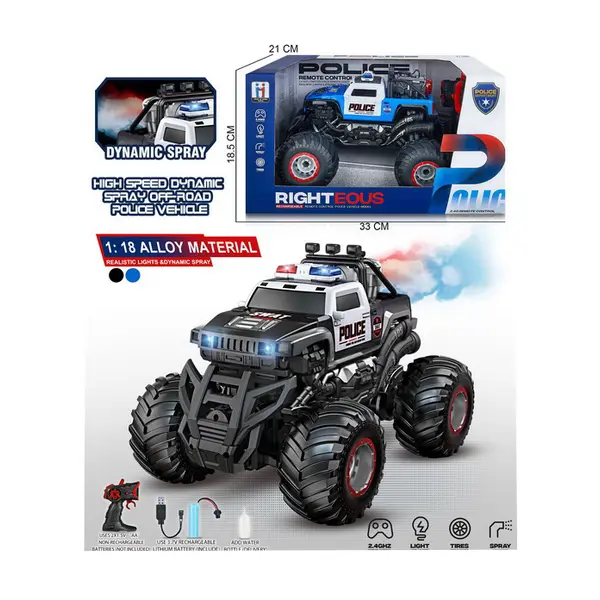 Monster Truck Poliție cu funcție spray realist