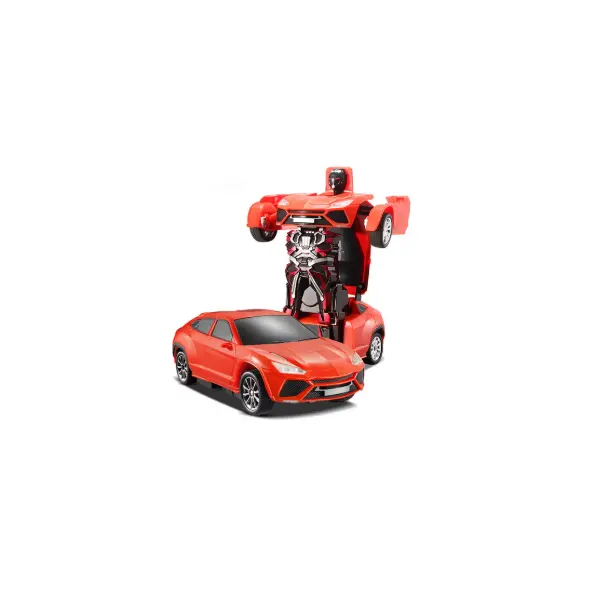 Robot Transformer Mașină cu Transformare Automată, Sunete, Lumini și Mișcare, Lungime 22 cm