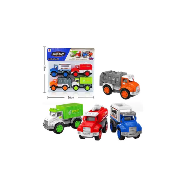 Set 4 masinute de jucarie demontabile tip Puzzle "City Car", vehicule interactive cu unelte incluse