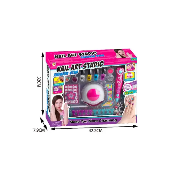 Set Creativ Nail Art Studio "Girl's Creator", accesorii manichiură, dimensiuni 26x19 cm