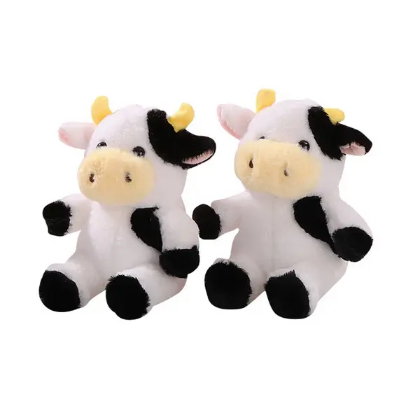 Văcuță din pluș alb-negru pentru copii