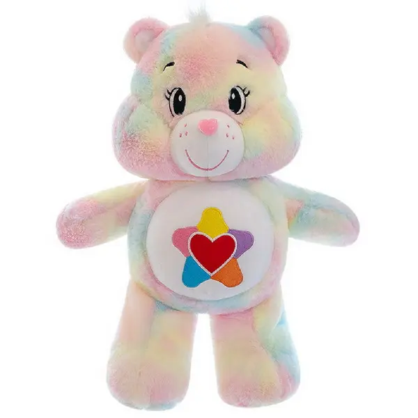 Ursuleț fericit din pluș colorat, 28×22 cm