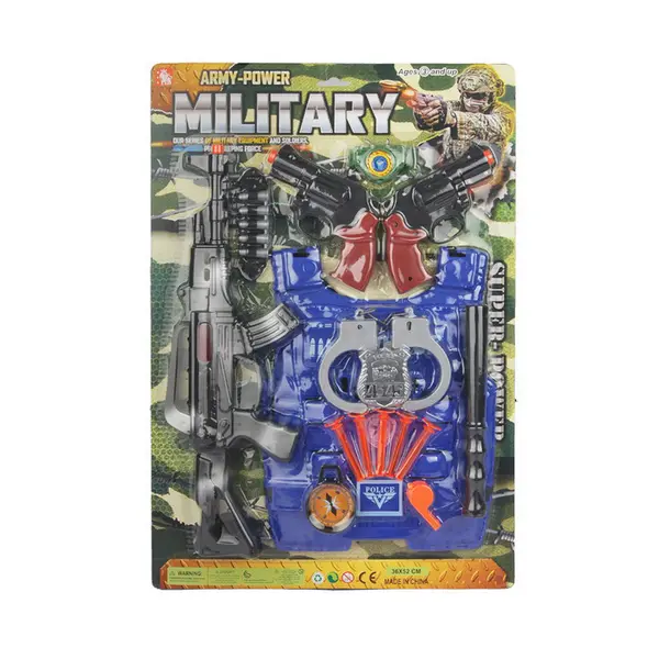 Set de lupta Army Power Military cu pusca, scut de protectie si pistoale, jucarie interactiva