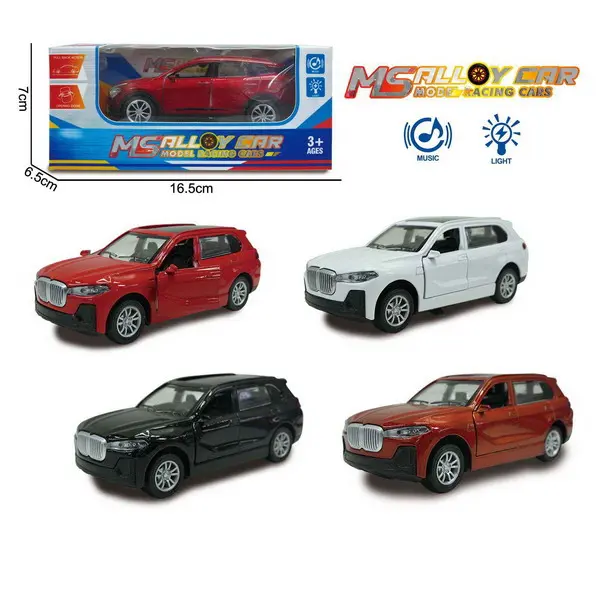 Mașină Metalică tip BM (Die-Cast), Scara 1:32, Efecte Sonore și Luminoase, Deschidere Uși, Lungime 15 cm