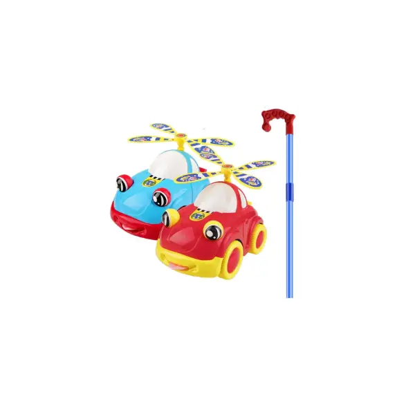 Mașină de Împins pentru Copii cu Elice Rotativă, Activități Interactive și Sunete, Lungime 52 cm