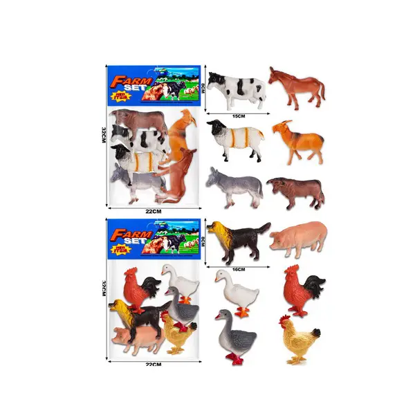 Set 6 Figurine Animale Domestice „My Farm”, Detalii Realiste, Material Rezistent, Dimensiuni între 8 cm și 12 cm, Multicolor