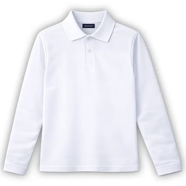 Bluză Polo Albă cu Guler pentru Băieți, Bumbac, Set 4 Bucăți 14–17 ani