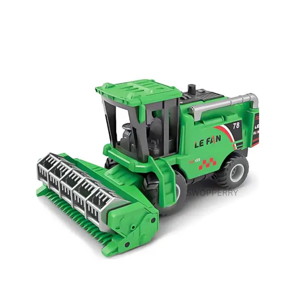 Combină Agricolă de Jucărie cu Mecanism de Fricțiune, Heeder Detasabil și Mobil, Detalii Realiste de Fermă, Lungime 22 cm, Multicolor