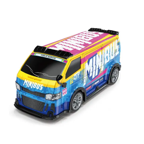 Mașină telecomandată MiniBus City cu lumini LED