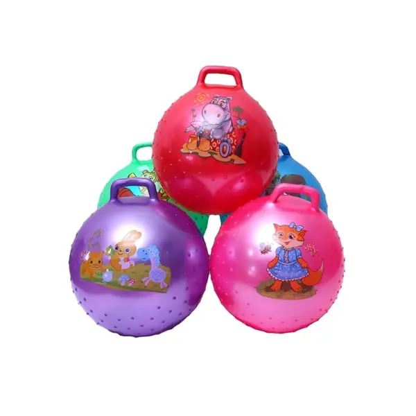 Minge pentru Sărit (Hopper Ball) cu Mâner Ergonomic, Diametru 45 - 55 cm, Diverse Culori și Imprimeuri