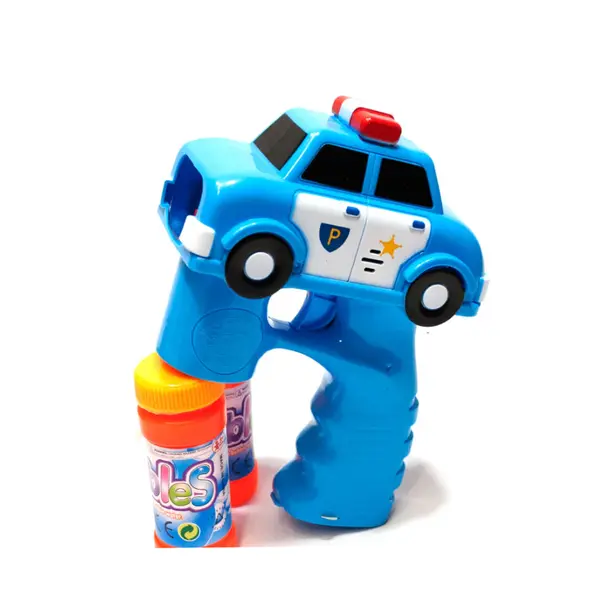 Pistol de jucarie pentru baloane de sapun model masina de interventie cu lumini led si sunete