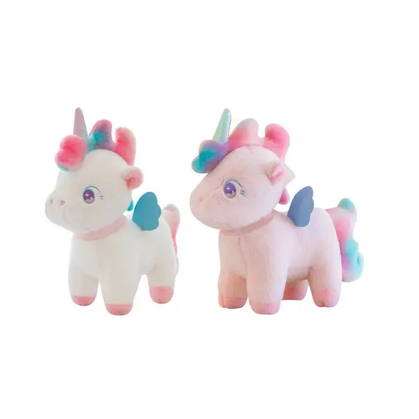 Set unicorni din pluș cu aripi în culori pastel