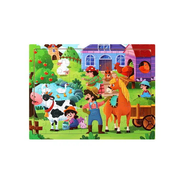 Set Puzzle Educațional pentru Copii, Diverse Tematici (Cifre, Alfabet, Animale), Material Rezistent, Culori Vibrante