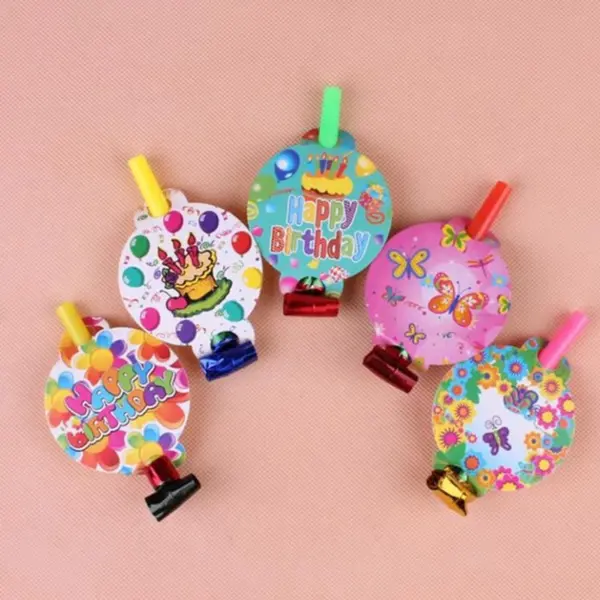 Accesorii party fluiere colorate set 6 bucăți