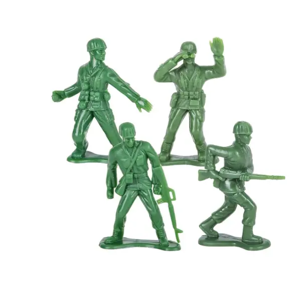 Set Figurine Militare „Combat Force”, Diverse Posturi de Luptă, Culoare Verde Masliniu, Material Rezistent