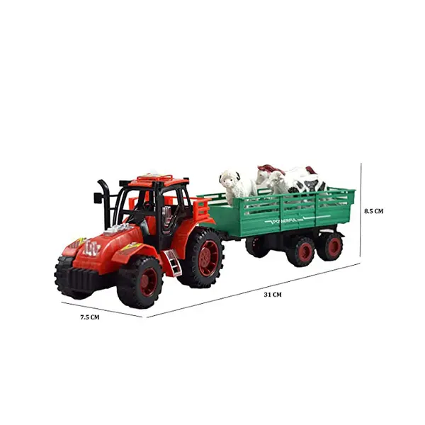 Remorcă tractor cu animale domestice pentru joacă