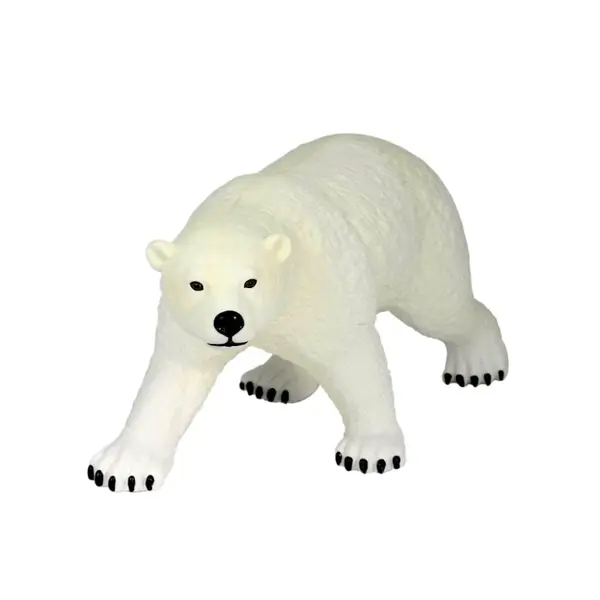 Figurină Gigant Urs Polar, Colecția Wildlife, Lungime 35 cm, Material Rezistent cu Textură Detaliată