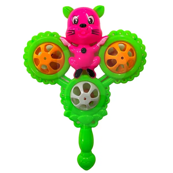 Zornăitoare colorată din plastic pentru bebeluși cu elemente rotative