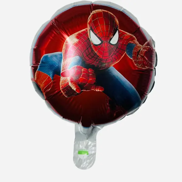 Balon din Folie de Aluminiu Rotund, Model Spider-Man Action, Roșu/Grena, 25 x 25 cm