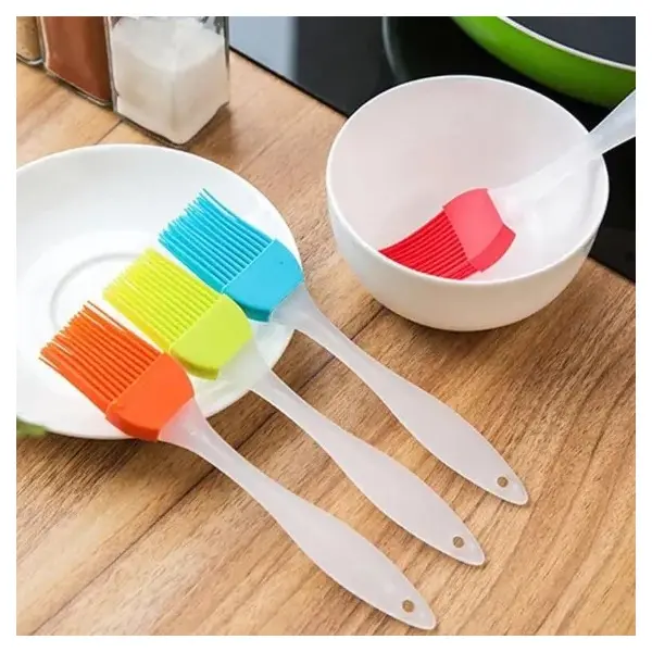 Pensulă de Bucătărie din Silicon Alimentar, Rezistentă la Căldură, pentru Ungerea Preparatelor, Diverse Culori