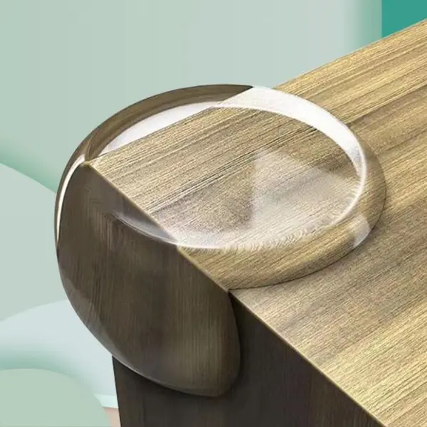Protecție Colțuri din Silicon Transparent, Formă Rotundă – Set Siguranță Copii