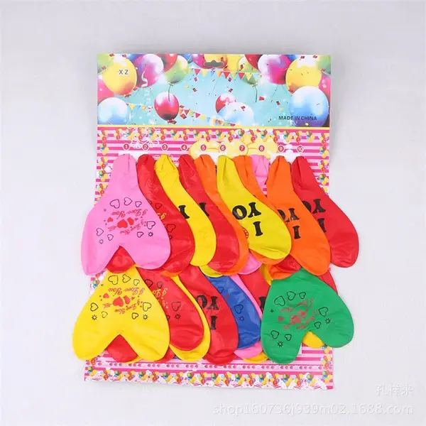 Baloane latex XXL formă inimă culori diferite