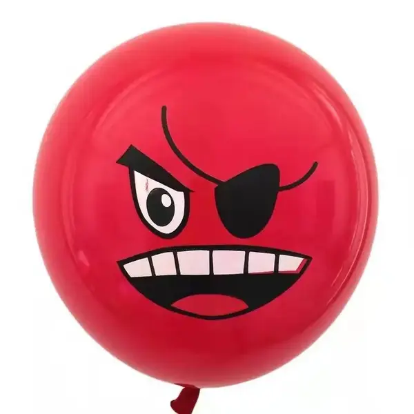 Set baloane Smiley Face XXL, culori mixte, formă inimă