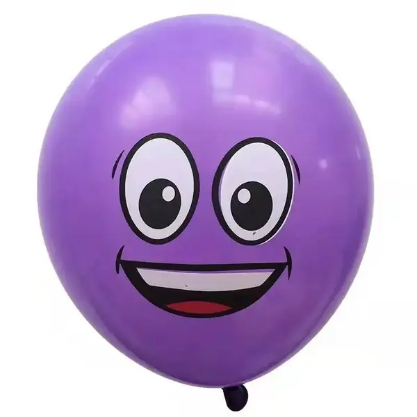 Set baloane Smiley Face XXL, culori mixte, formă inimă