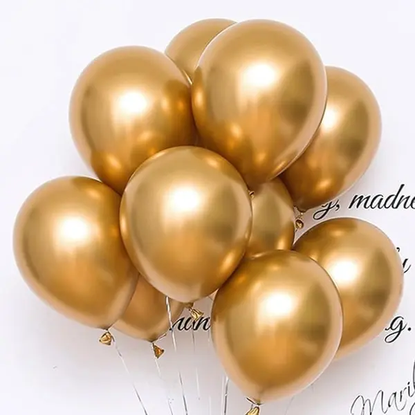 Baloane aurii metalizate pentru decor festiv