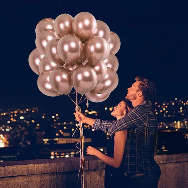 Arcadă baloane roz metalic decor aniversare