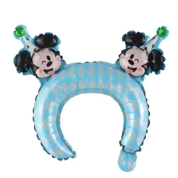 Balon din Folie Tip Bentiță pentru Cap, Model Personaje Animate Albastru, 31 x 31 cm