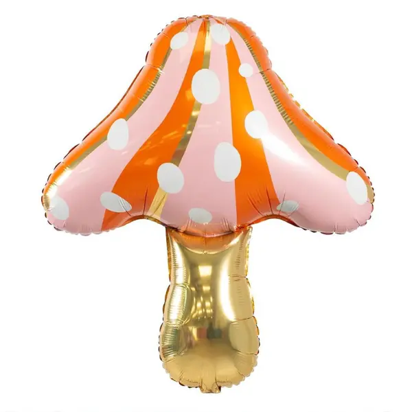 Balon din Folie de Aluminiu Tip Figurină, Model Ciupercă cu Buline, 65 x 53 cm