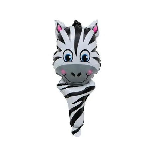 Balon din Folie de Aluminiu Figurină, Model Zebră pentru Băț, 45 cm
