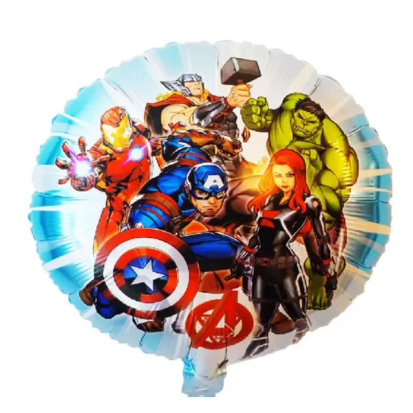 Balon din Folie de Aluminiu Rotund, Marvel Avengers Team, 45 x 45 cm