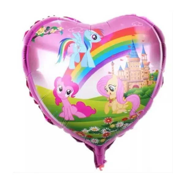 Balon din Folie de Aluminiu în Formă de Inimă, My Little Pony, 45 x 45 cm