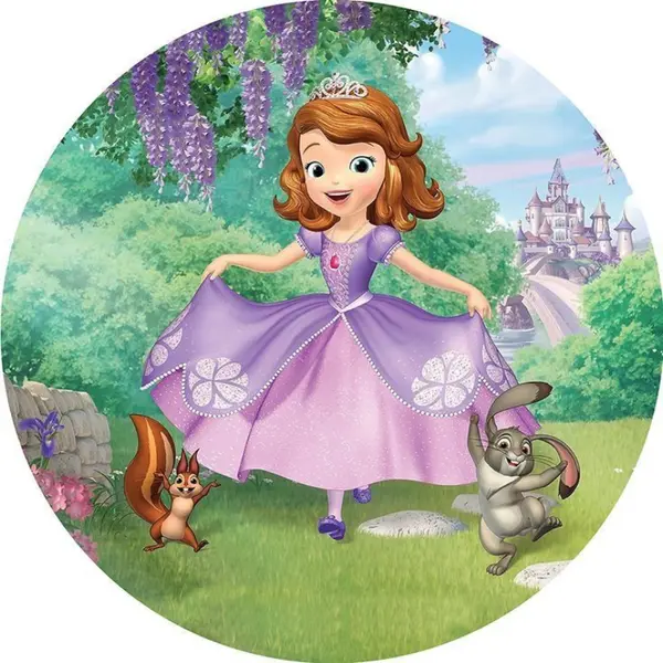 Balon din Folie de Aluminiu Rotund Sofia Întâi, Prințesa Disney și Prietenii din Pădure, 45 x 45 cm