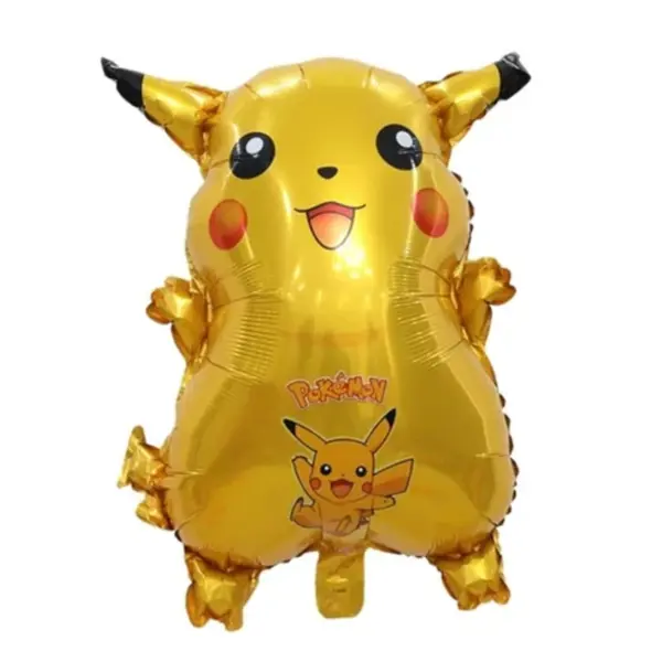 Balon din Folie de Aluminiu Figurină Pikachu, Decor Petrecere Tematică Pokémon, 58 x 45 cm
