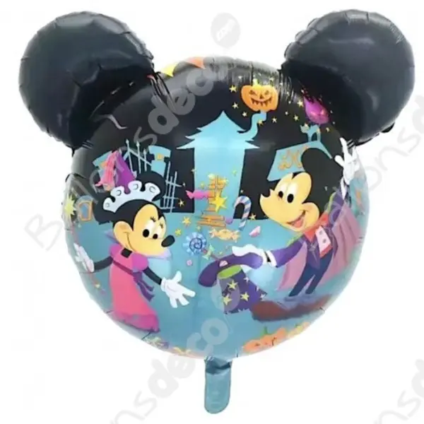 Balon din Folie de Aluminiu Figurină Mickey și Minnie Mouse, Ediție Specială Halloween, 60 x 50 cm