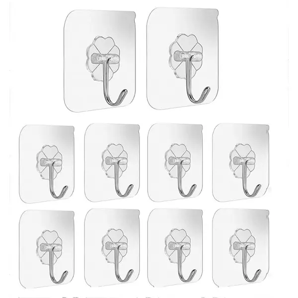 Set Cârlige Adezive Ultra-Rezistente pentru Perete, Susținere până la 20 kg, Impermeabile