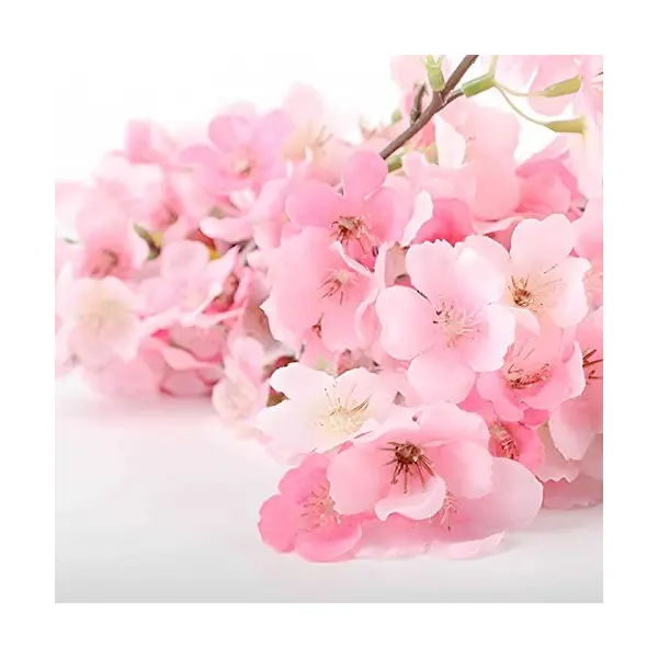 Crenguță de Măr Artificial Înflorit, Aspect Natural, 85 cm