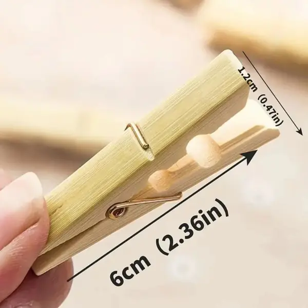 Cârlig rufe bambus dimensiuni 6 x 1 cm