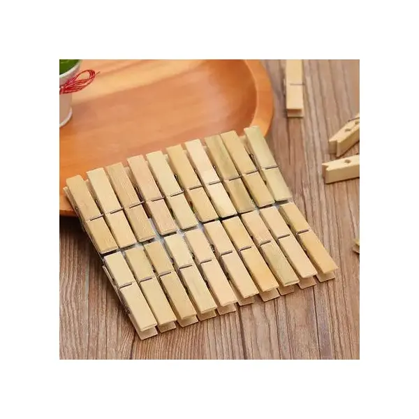 Cârlige rufe bambus grupate pentru uscare textile