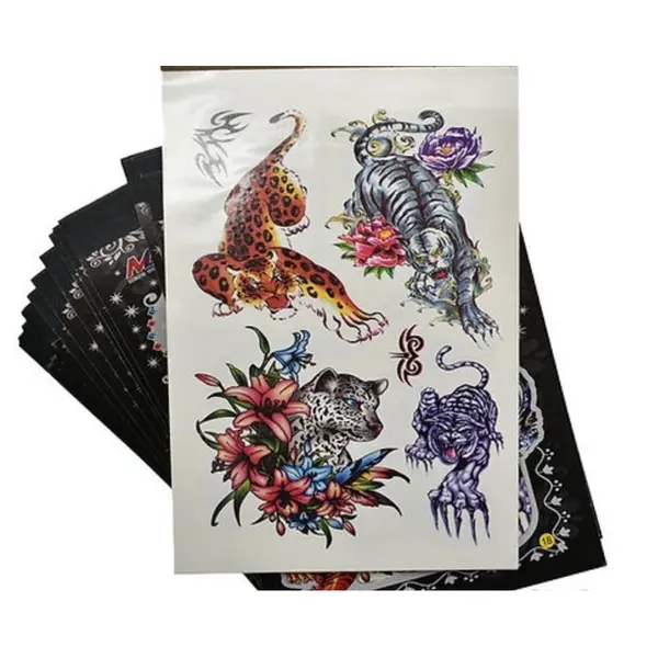 Album Tatuaje Temporare, Set 4 Foi, Dimensiuni 12 x 8.5 cm, Modele Artistice Variate