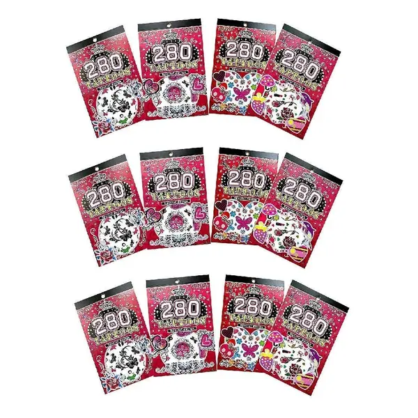 Album Tatuaje Temporare, Set Complet 5 Foi, Dimensiuni 18 x 13 cm, Diverse Modele Artistice