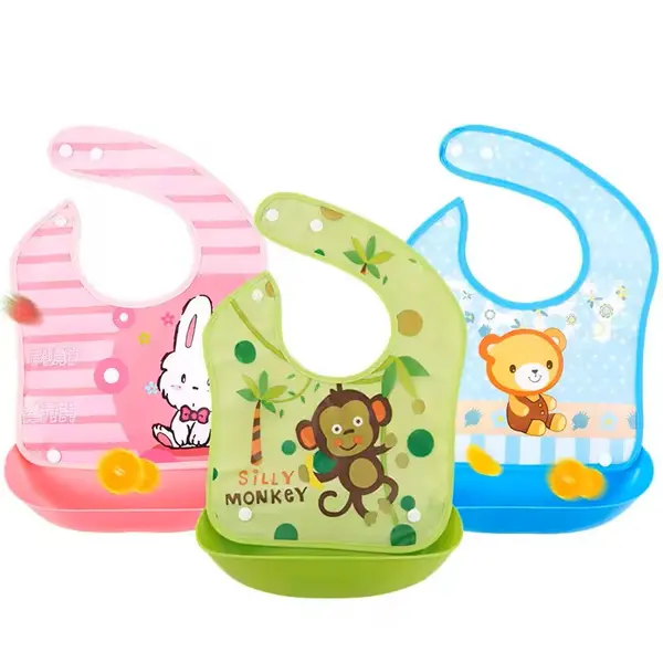 Bavețică din Silicon Moale pentru Bebeluși, Reglabilă, cu Buzunar de Colectare, Diverse Culori